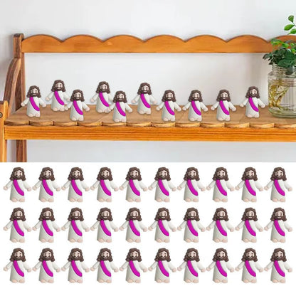 24/50/60Pcs Mini Jesus Statue Easter Decoration Jesus Toys Figure Christ Religious Savior Jesus Doll Easter Supplies