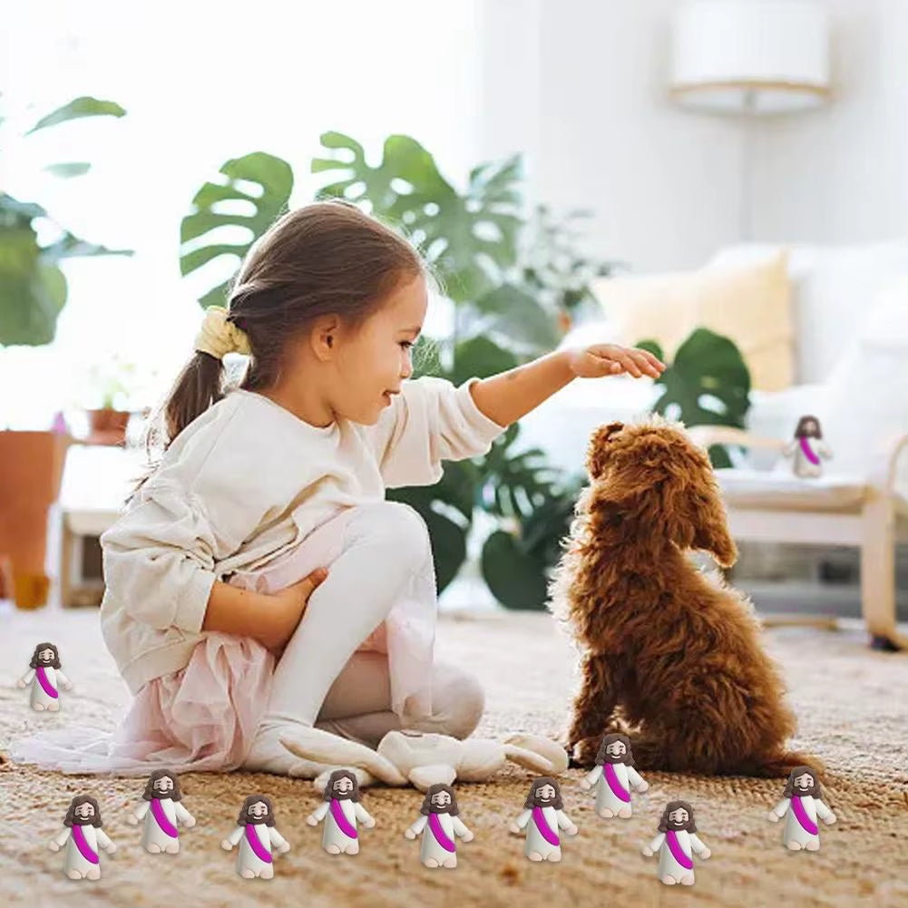 24/50/60Pcs Mini Jesus Statue Easter Decoration Jesus Toys Figure Christ Religious Savior Jesus Doll Easter Supplies